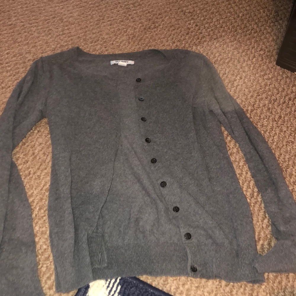 Grey button down cardigan